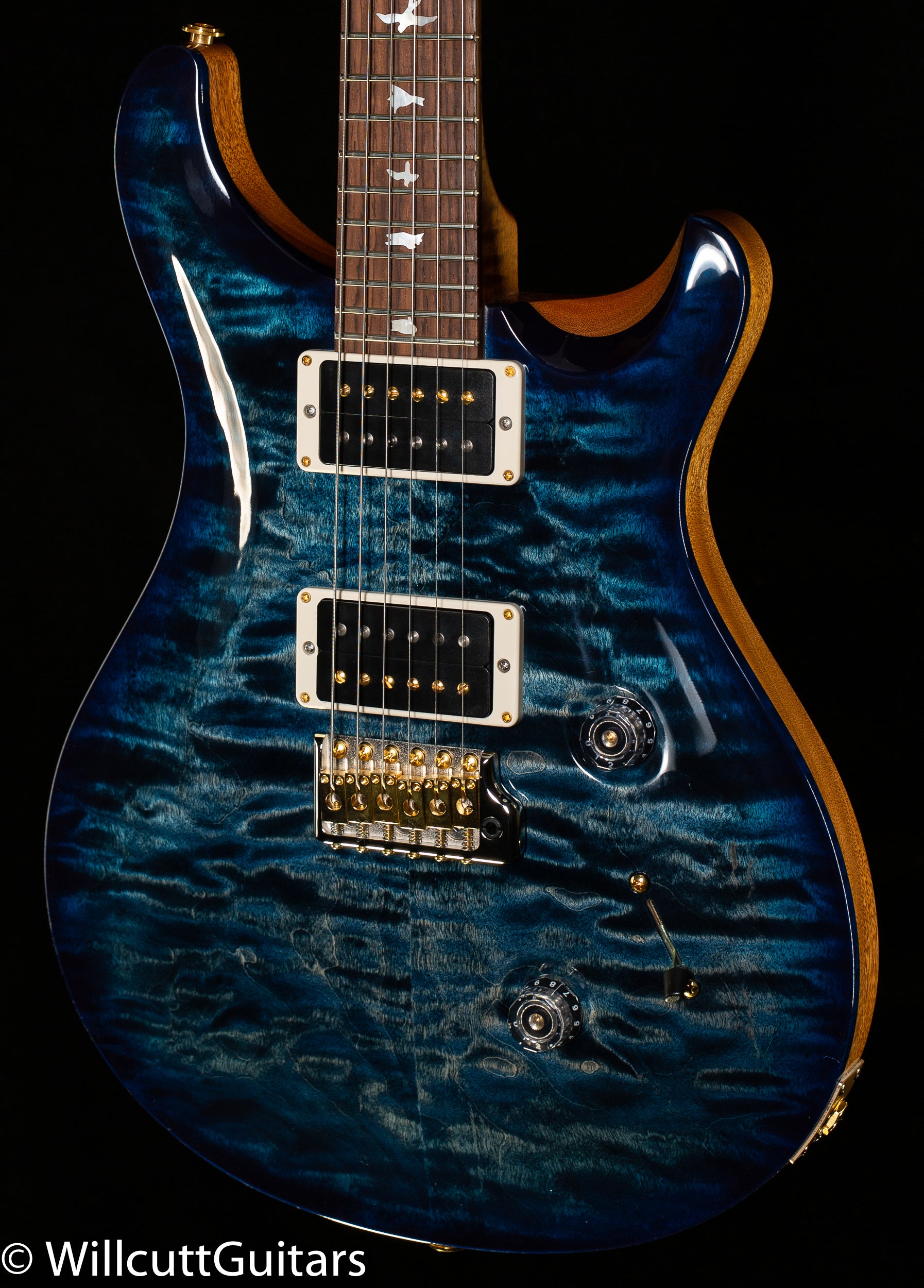 PRS Custom 24 Wood Library Edition Whale Blue Burst Roasted Maple