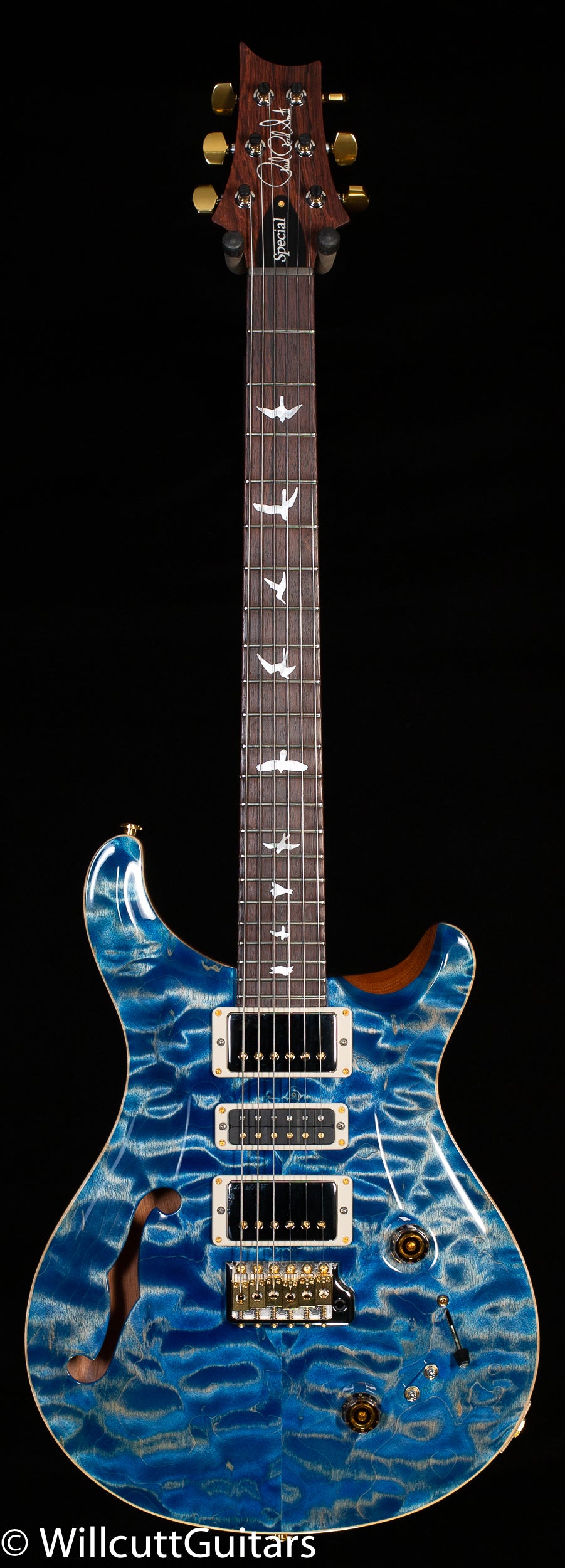 PRS Wood Library Special Semi-hollow Faded Blue Jean Quilt Maple 10 Top