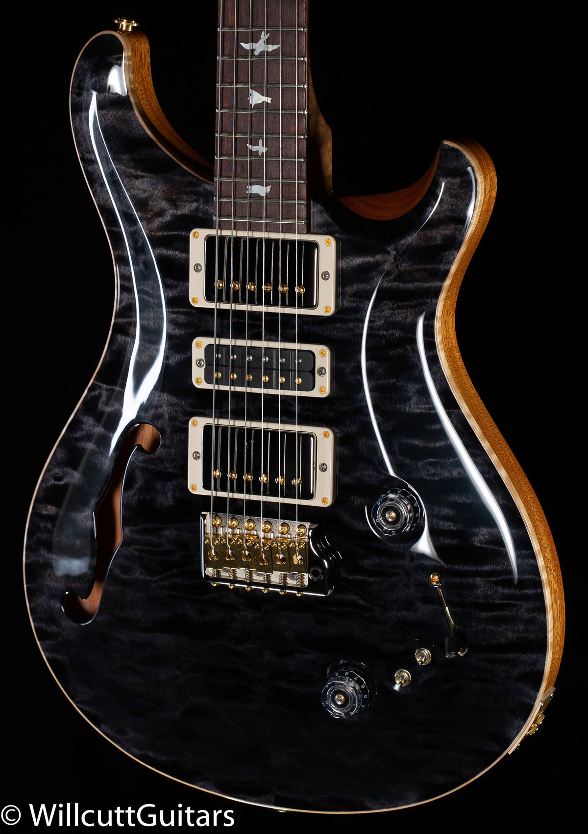 PRS Wood Library Special Semi-hollow Grey Black Quilt Maple 10 Top