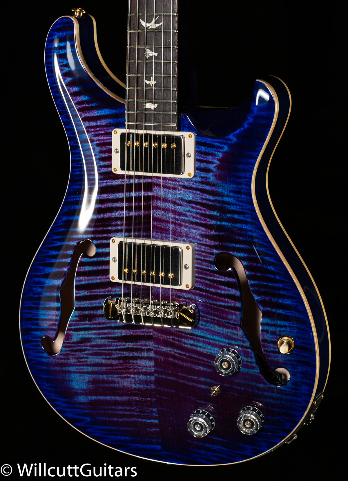 PRS Hollowbody II Piezo Violet Blue Burst 10 Top