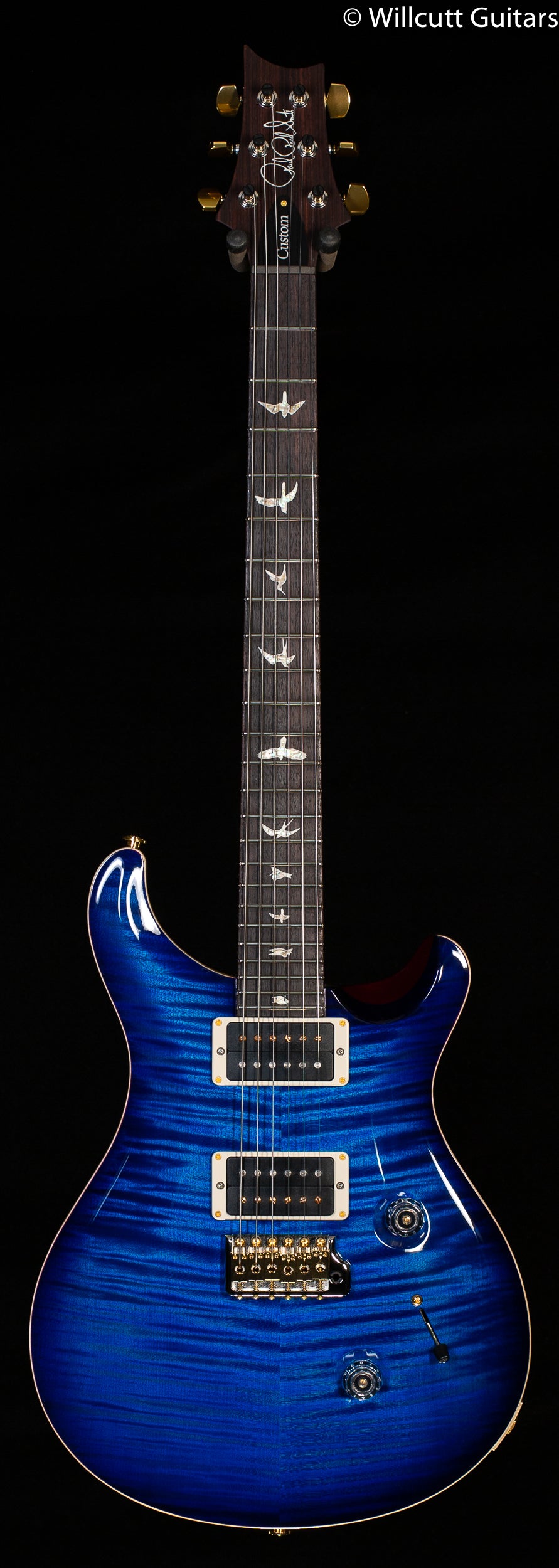 2021 PRS Custom 24 Blue Burst 10 Top - Willcutt Guitars