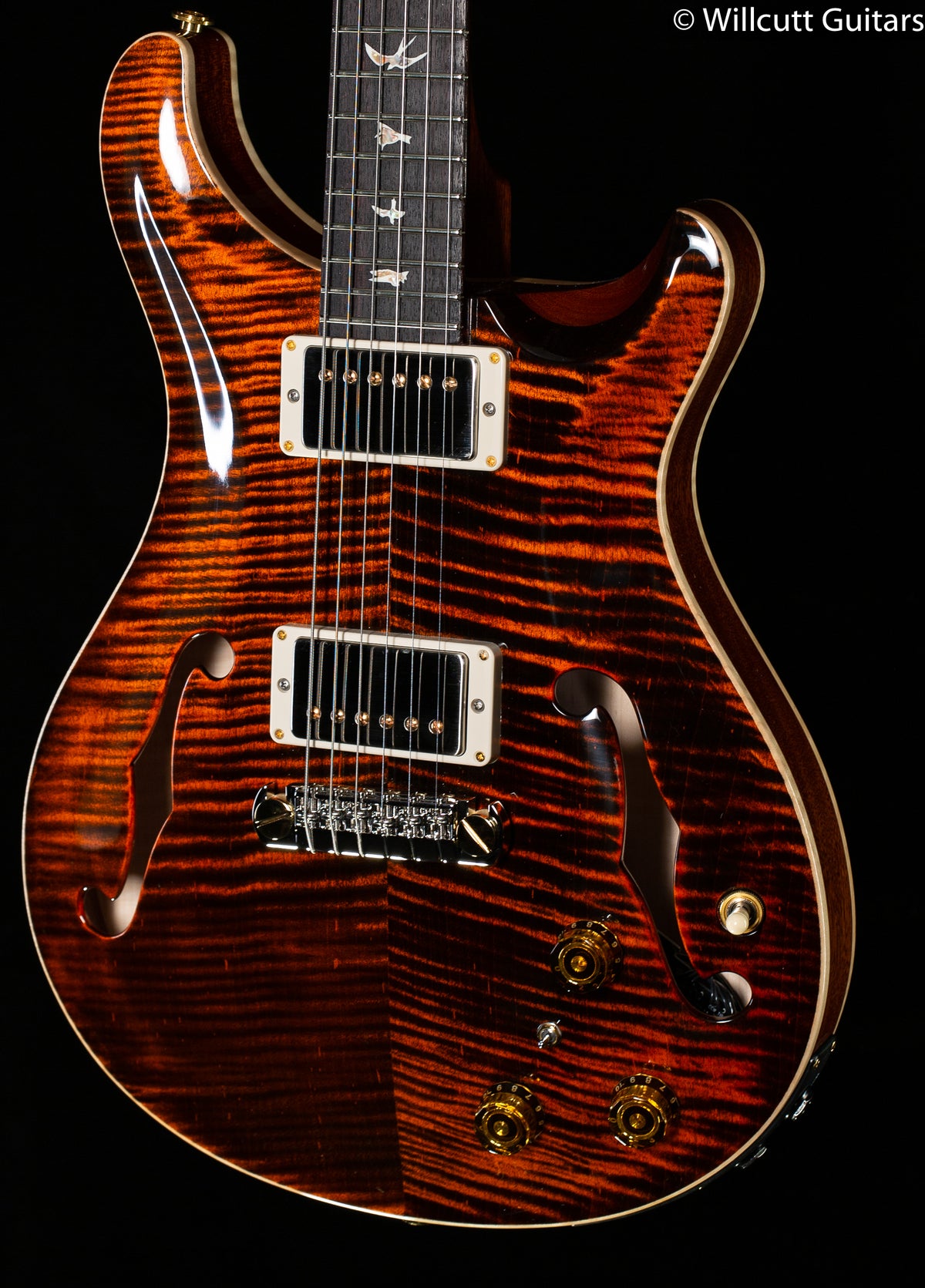 PRS Hollowbody II Piezo Orange Tiger 10 Top
