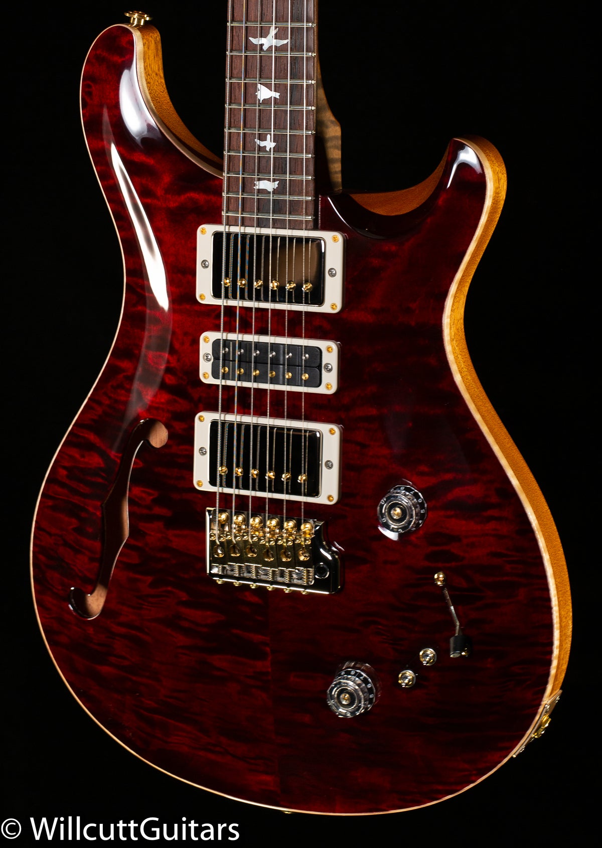 PRS Wood Library Special Semi-hollow Red Tiger Quilt Maple 10 Top