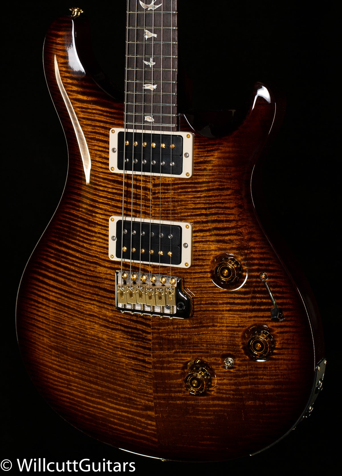 PRS Custom 24 Piezo Black Gold Wrap 10 Top