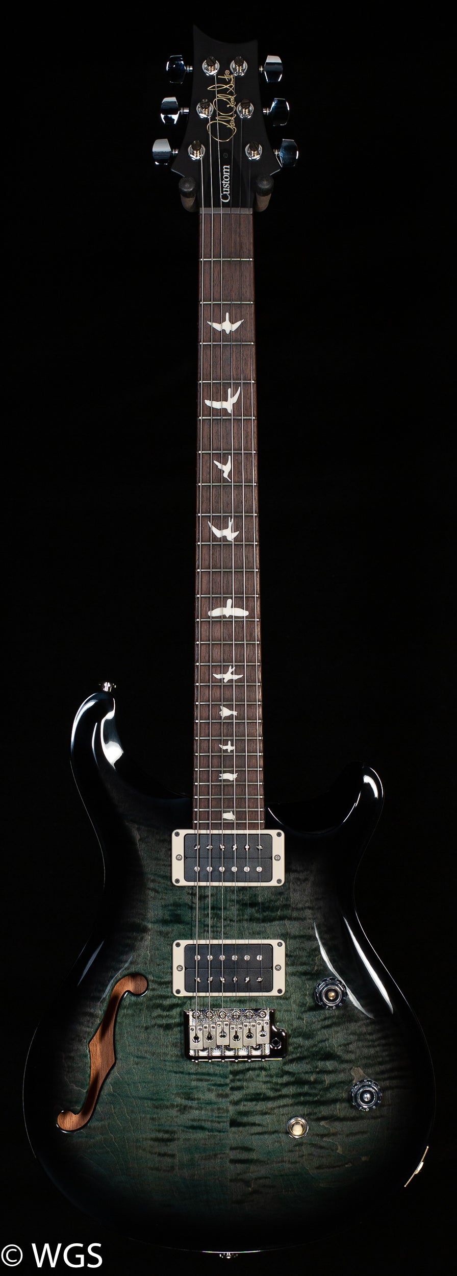 PRS CE24 Semi-Hollow Trampas Green Smokeburst Wraparound