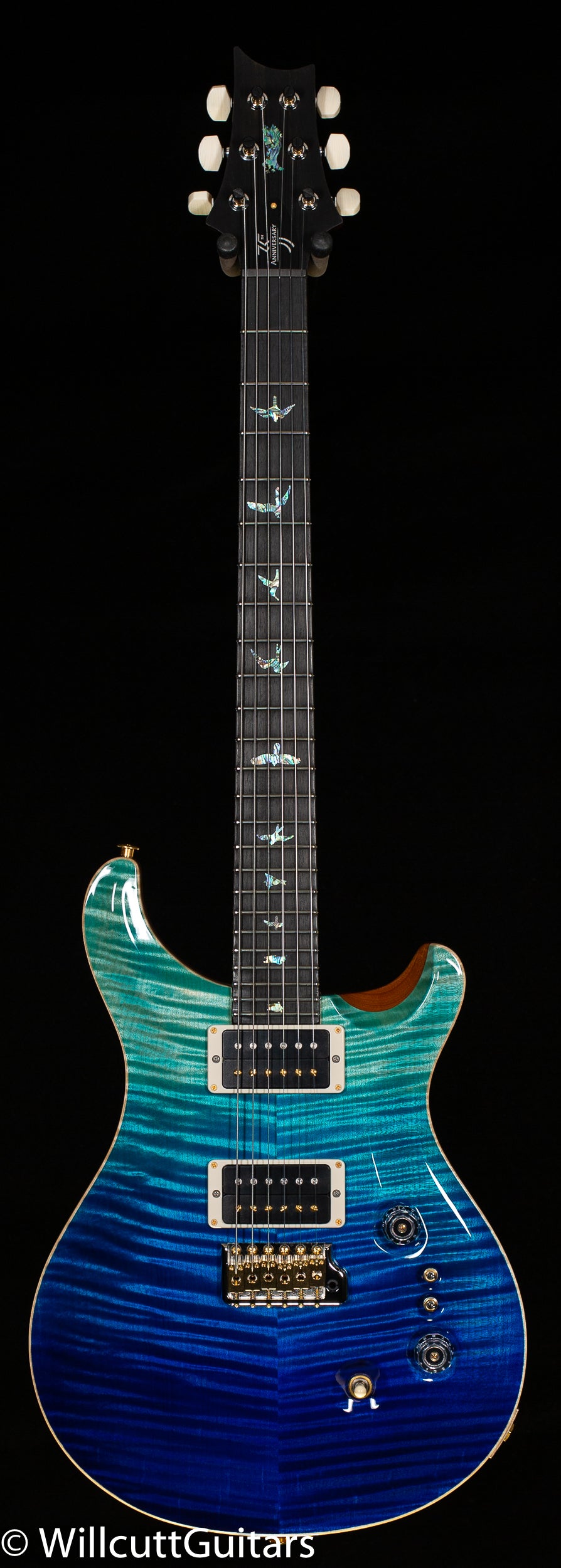 PRS 35th Anniversary Custom 24 Blue Fade Artist Package - Willcutt