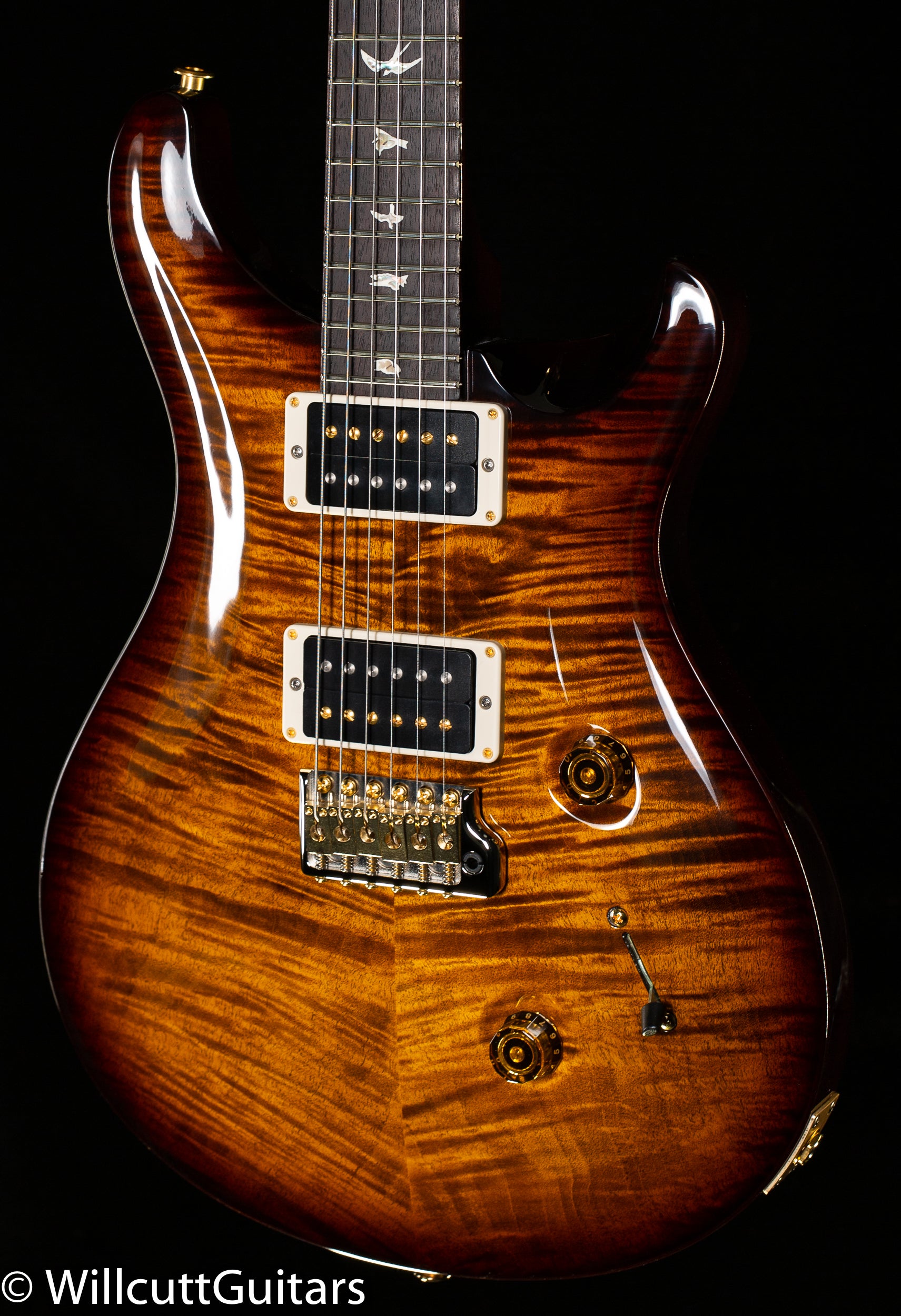 2021 PRS Custom 24 Black Gold Wrap 10 Top (294) - Willcutt Guitars