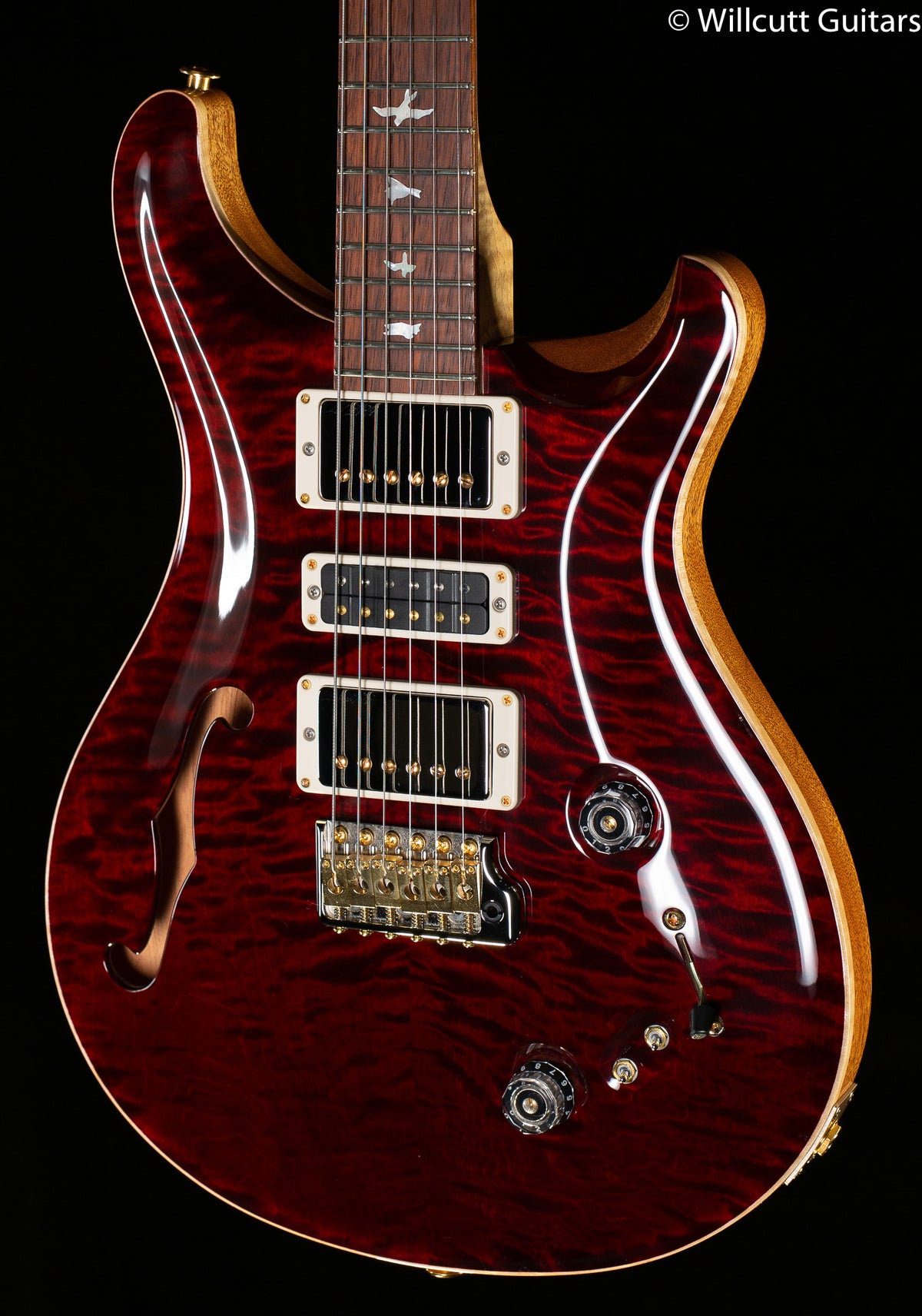PRS Wood Library Special Semi-hollow Red Tiger Quilt Maple 10 Top