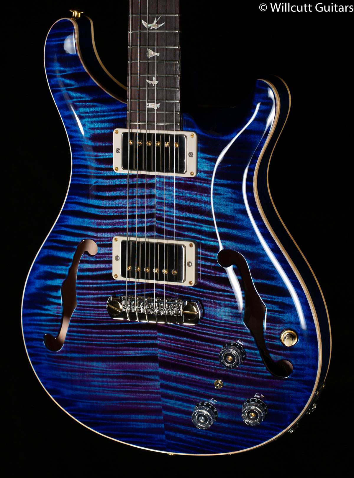 PRS Hollowbody II Piezo Violet Blue Burst 10 Top