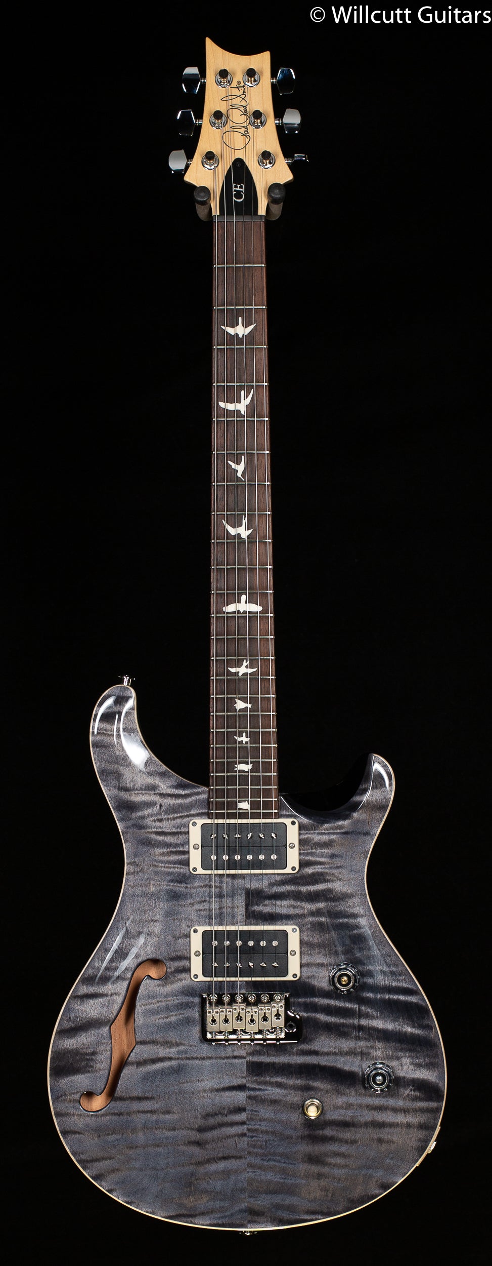 PRS CE24 Semi-Hollow Faded Grey Black - Willcutt Guitars