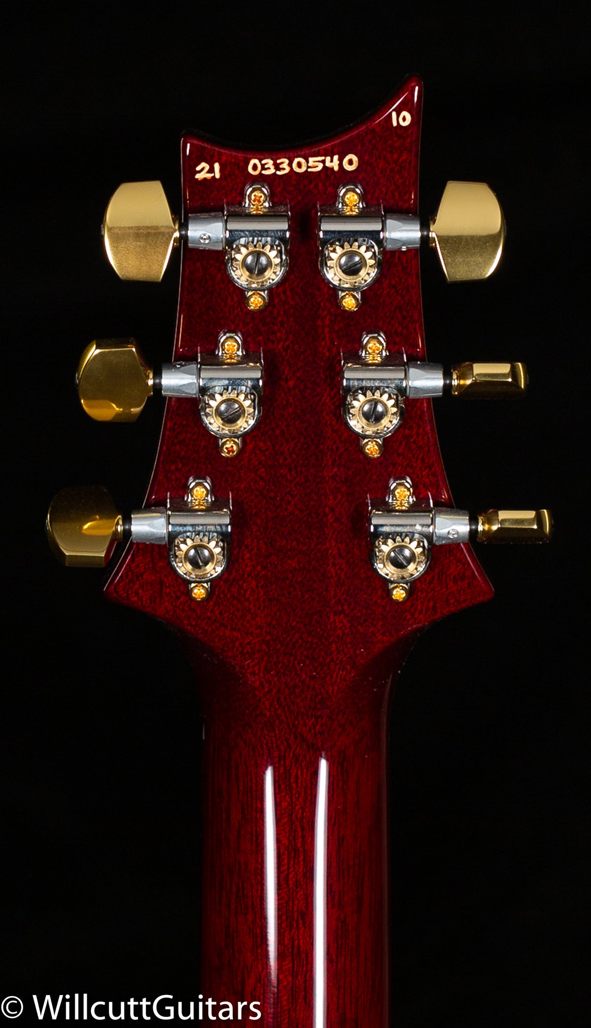 PRS Custom 24 Piezo Fire Red Burst 10 Top