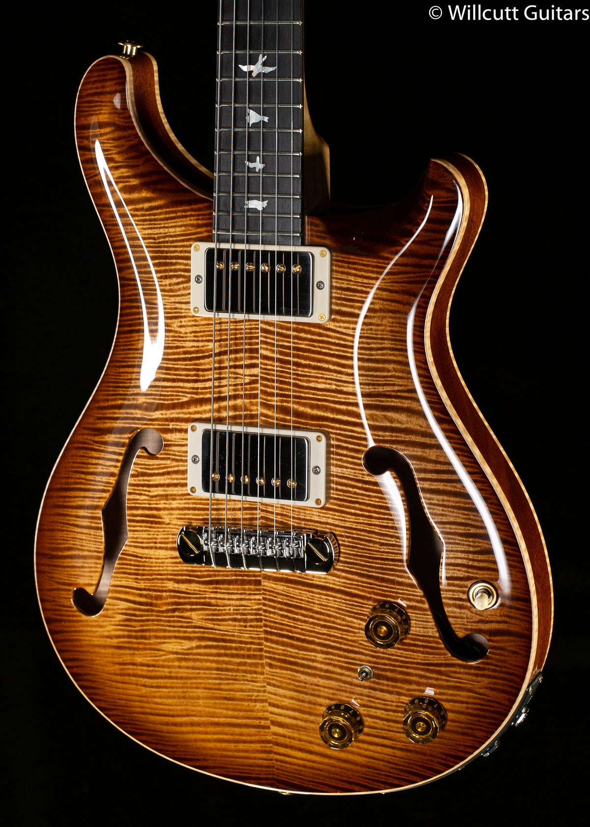 PRS Hollowbody II Piezo Wood Library Edition Copperhead Burst