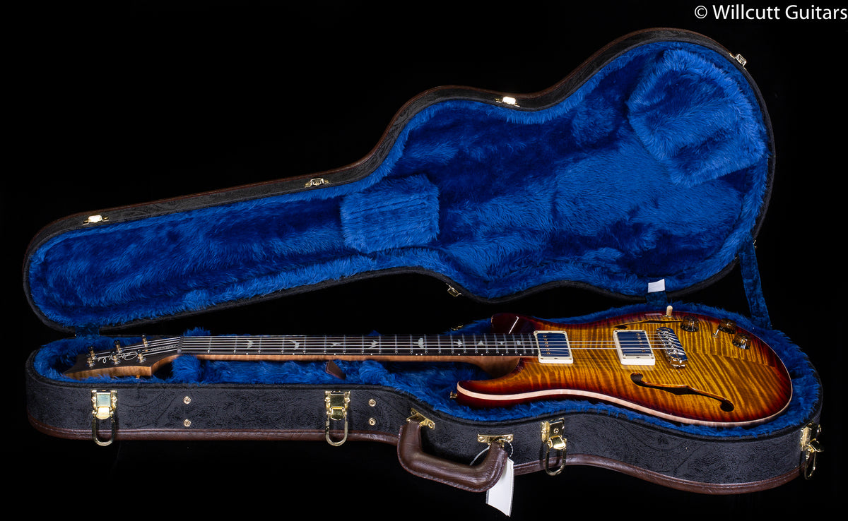 PRS Hollowbody II Piezo Wood Library Edition Dark Cherry Burst
