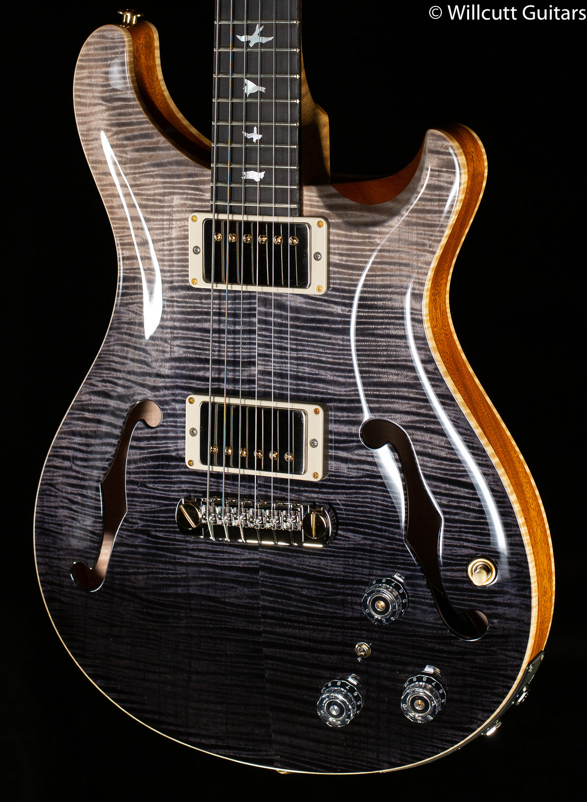 PRS Hollowbody II Piezo Wood Library Edition Grey Black Fade (768)