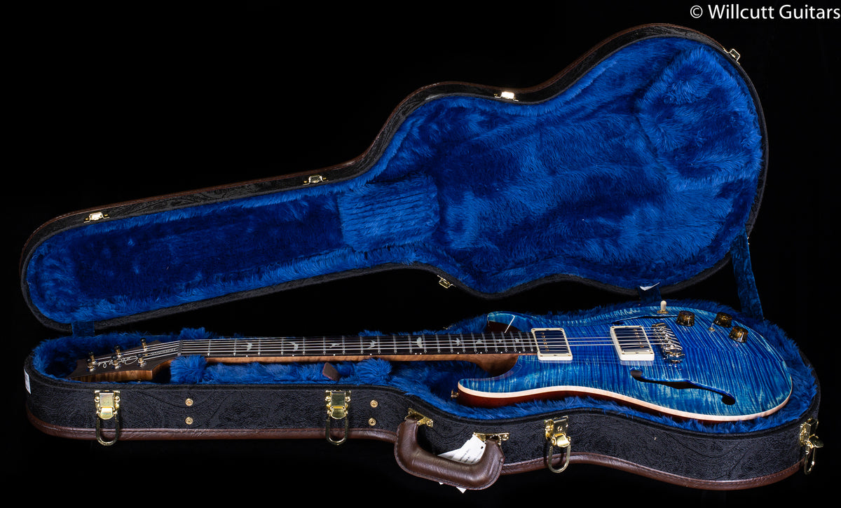 PRS Hollowbody II Piezo Wood Library Edition Custom Color Faded Blue Jean