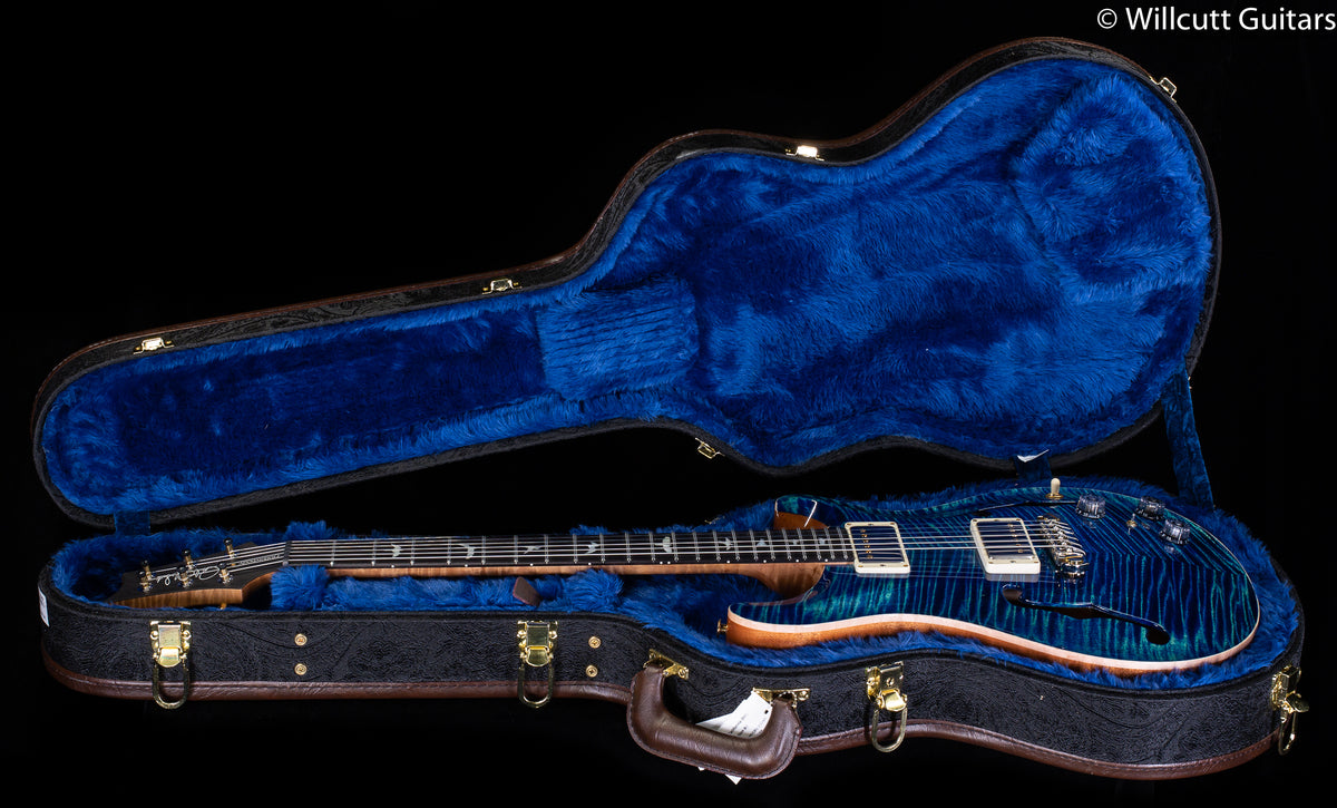 PRS Hollowbody II Piezo Wood Library Edition River Blue