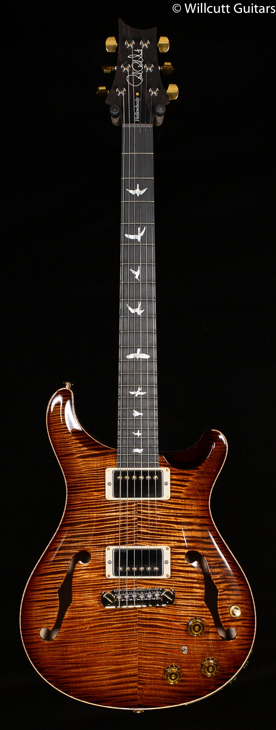 PRS Hollowbody II Piezo Wood Library Edition Copperhead Burst