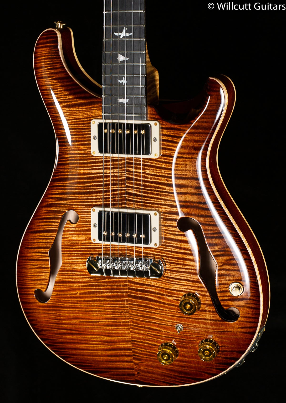PRS Hollowbody II Piezo Wood Library Edition Copperhead Burst
