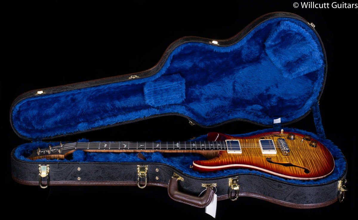 PRS Hollowbody II Piezo Wood Library Edition Dark Cherry Burst