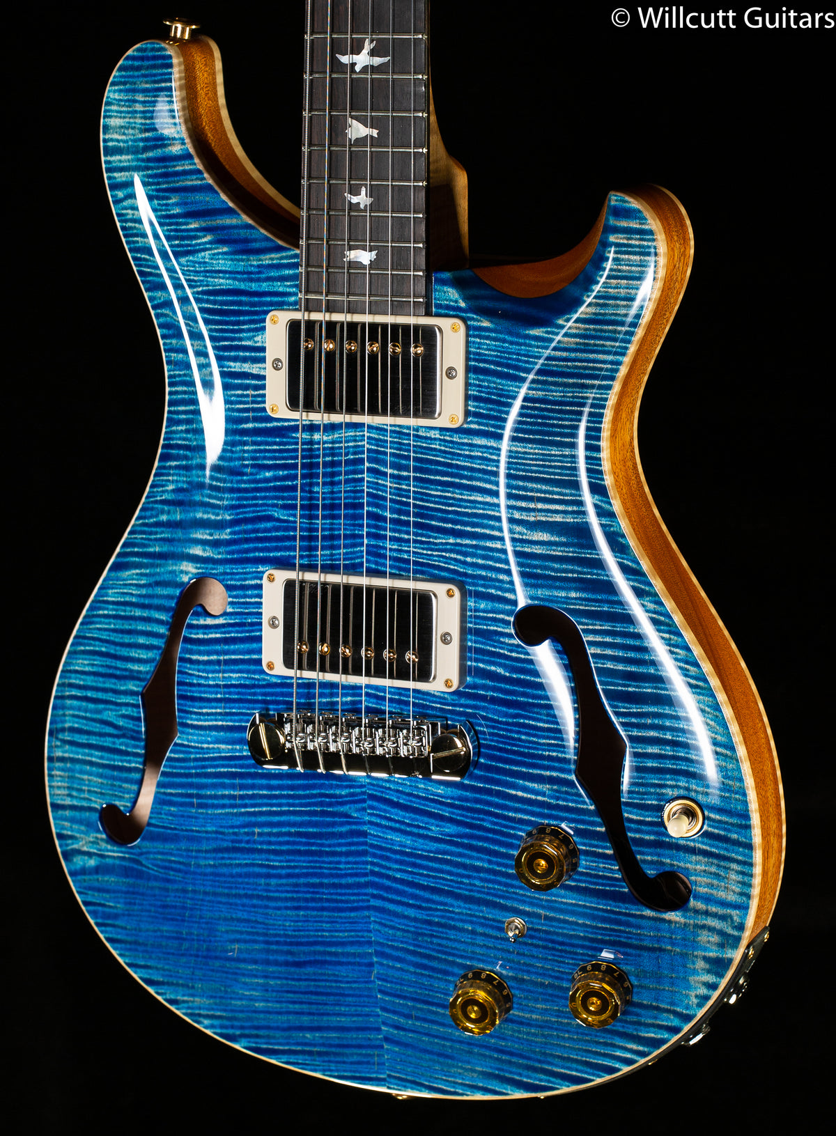 PRS Hollowbody II Piezo Wood Library Edition Faded Blue Jean