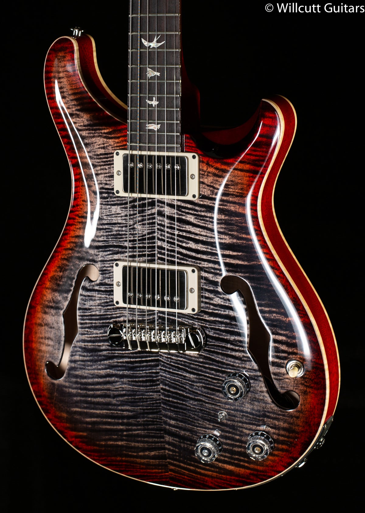 PRS Hollowbody II Piezo Charcoal Cherry Burst
