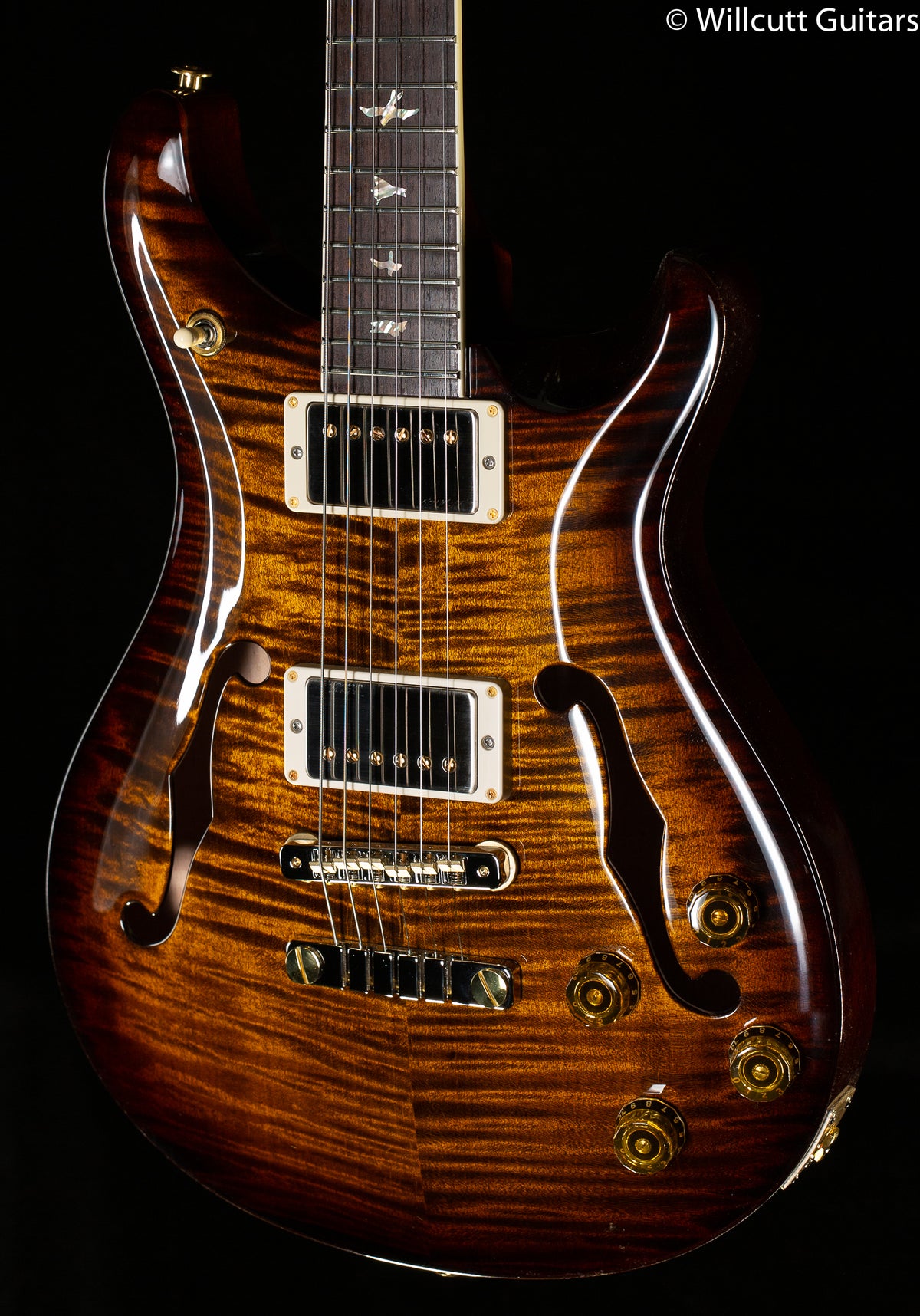 PRS McCarty 594 Hollowbody II Black Gold Burst 10 Top