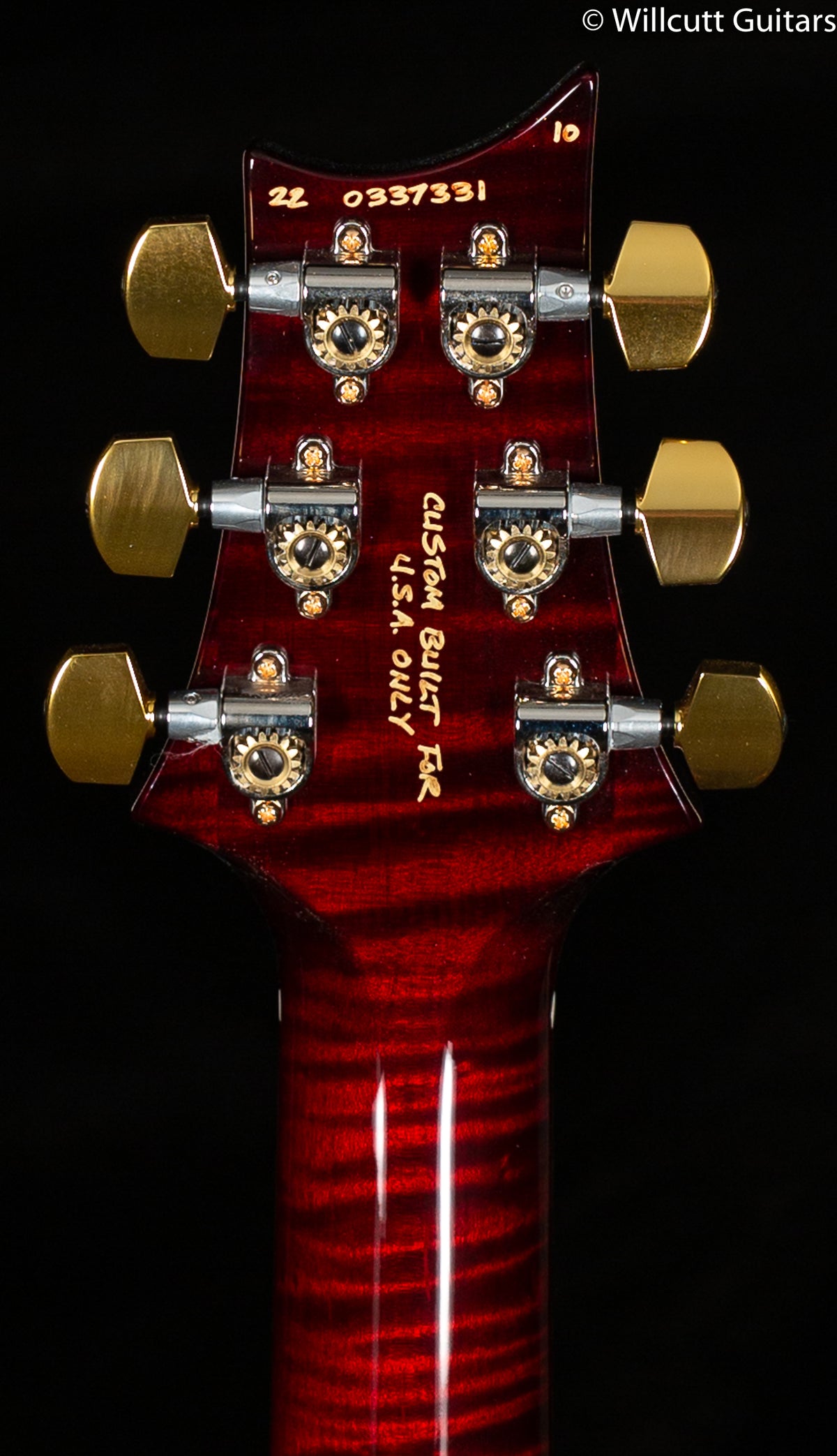 PRS Wood Library Modern Eagle V Red Tiger Smokeburst Stained Flame Maple Neck