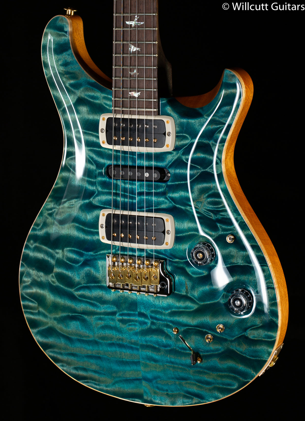 PRS Wood Library Modern Eagle V, Artist Quilt Aquableux (346)