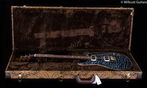 PRS Modern Eagle V Wood Library Edition Artist Quilt Faded Whale Blue