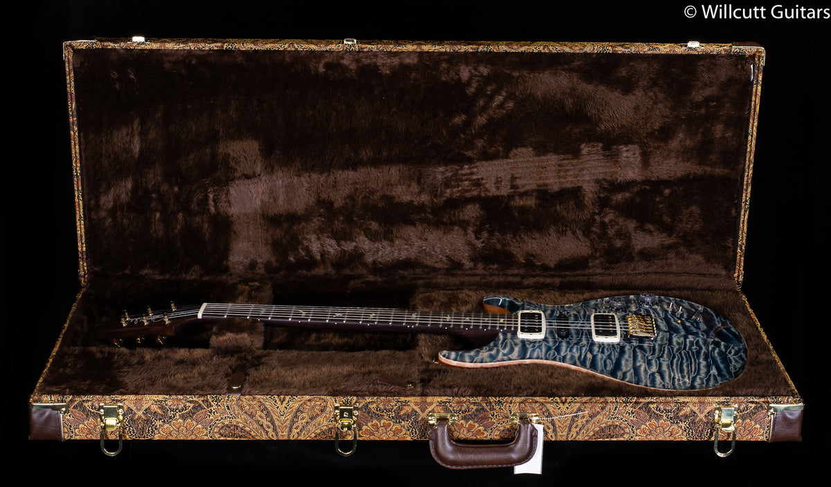PRS Modern Eagle V Wood Library Edition Artist Quilt Faded Whale Blue