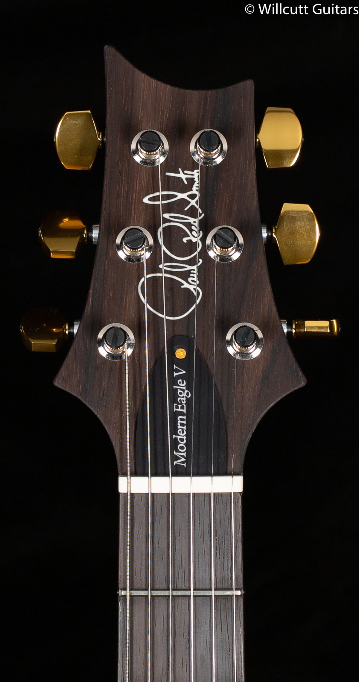 PRS Wood Library Modern Eagle V Custom Color River Blue Stained Flame Maple Neck (680)