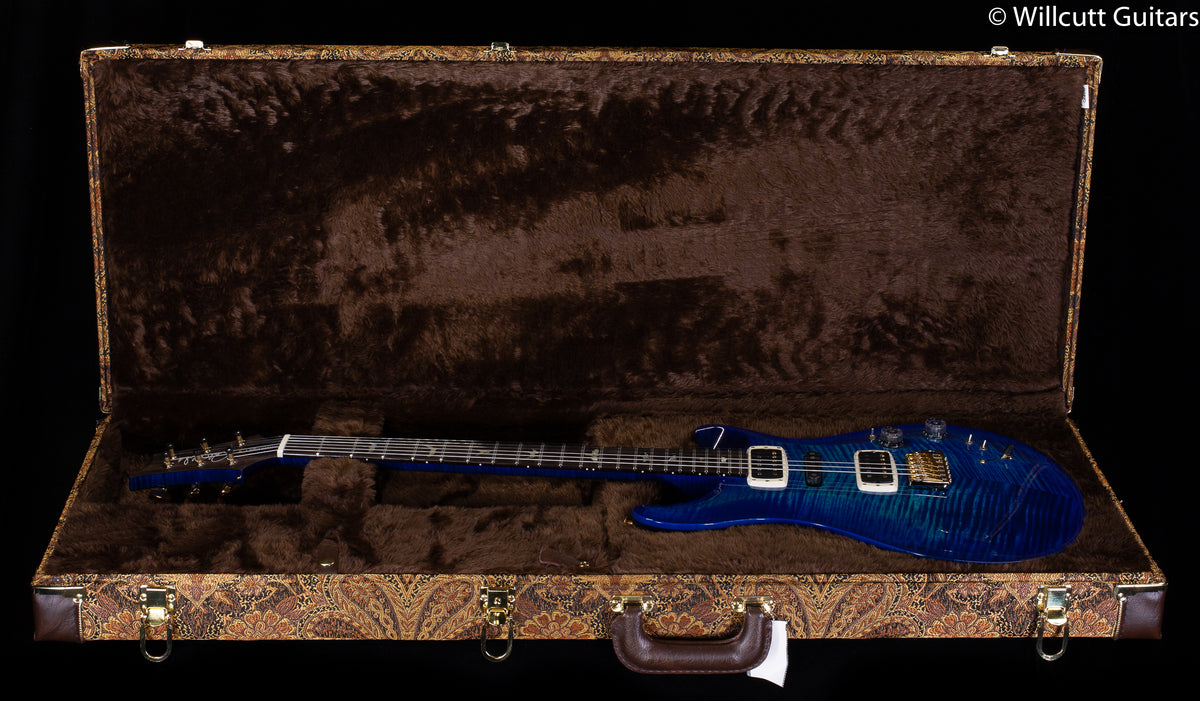 PRS Wood Library Modern Eagle V Custom Color River Blue Stained Flame Maple Neck (680)