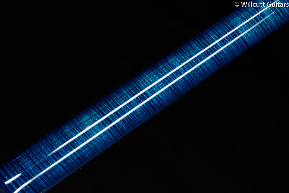 PRS Wood Library Modern Eagle V Custom Color River Blue Stained Flame Maple Neck (680)