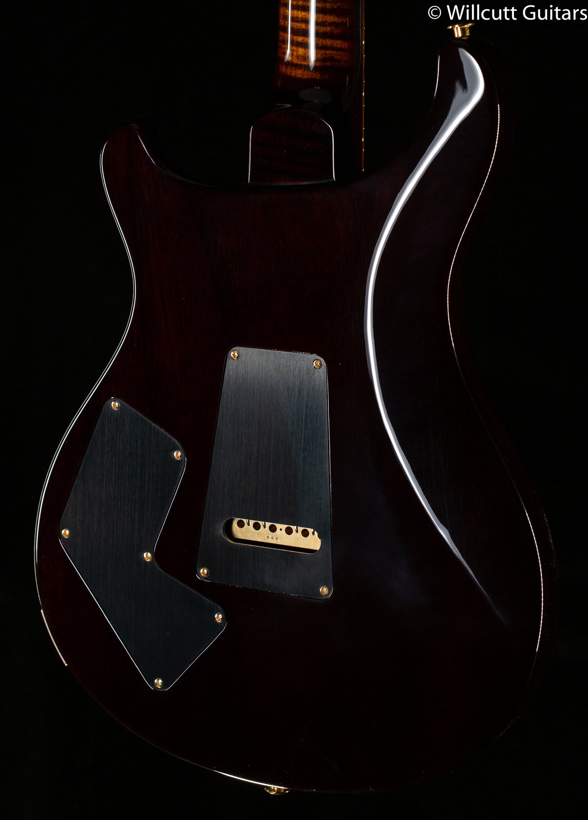 PRS Wood Library Modern Eagle V Black Gold Wraparound Burst Stained Flame Maple Neck