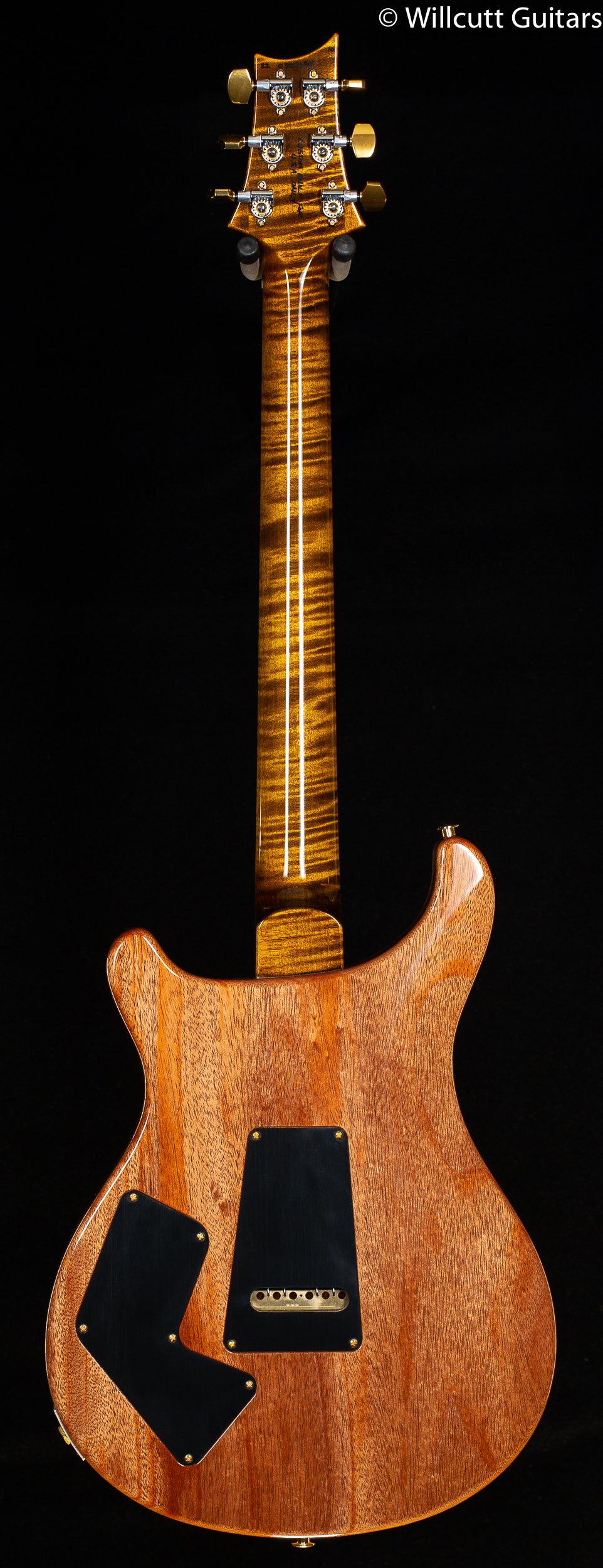 2022 PRS Wood Library Modern Eagle V Black Gold Stained Neck