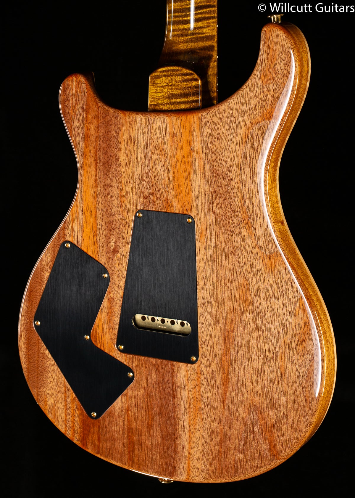 2022 PRS Wood Library Modern Eagle V Black Gold Stained Neck