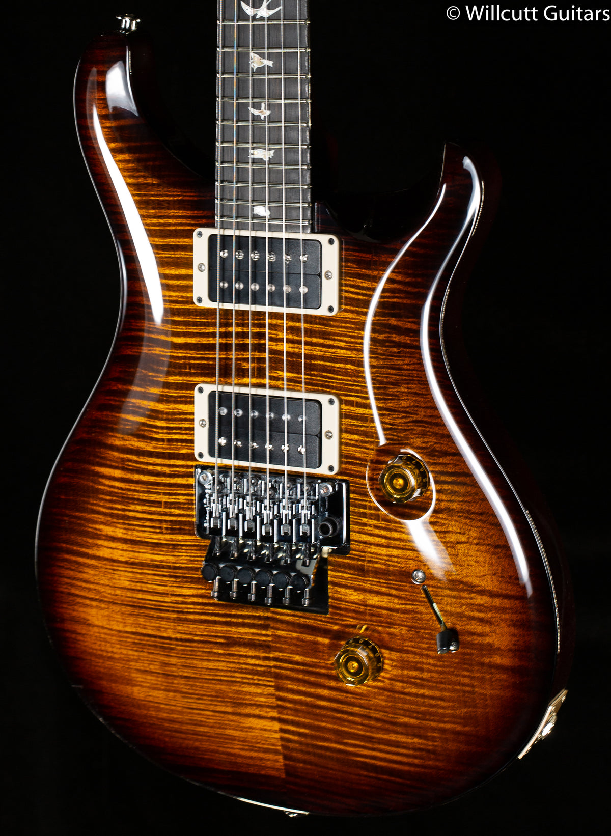 2022 PRS Custom 24 Floyd Black Gold Wrap 10 Top (427)