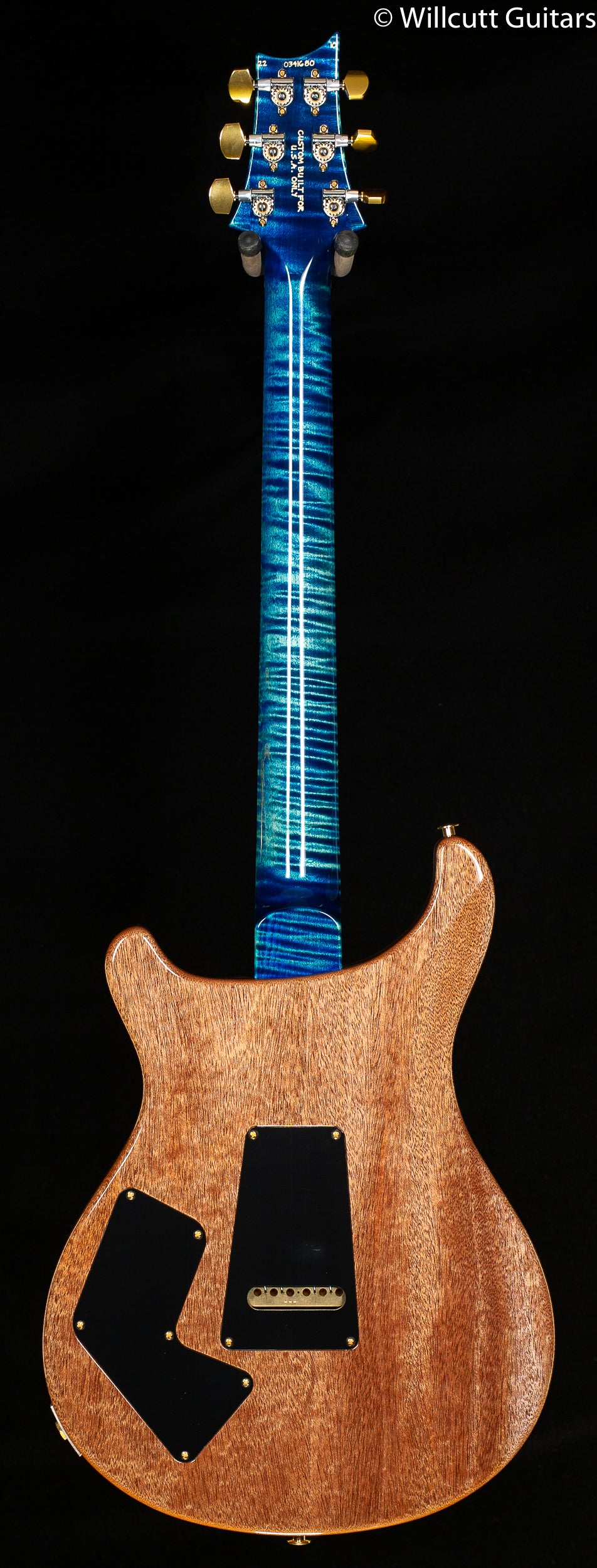 PRS Wood Library Modern Eagle V River Blue Stained Flame Maple Neck (680)
