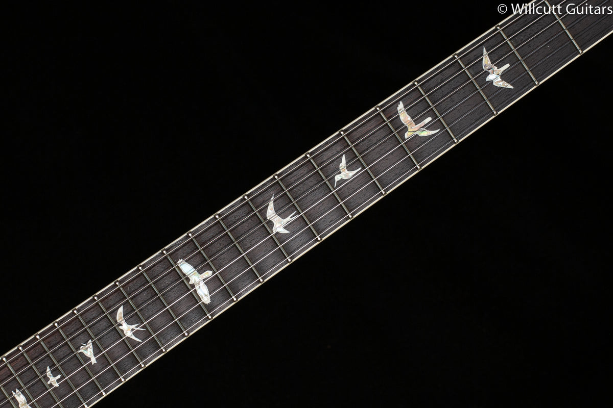 2022 PRS Santana Retro Flame Maple 10 Top Custom Color River Blue/Blue Binding (958)