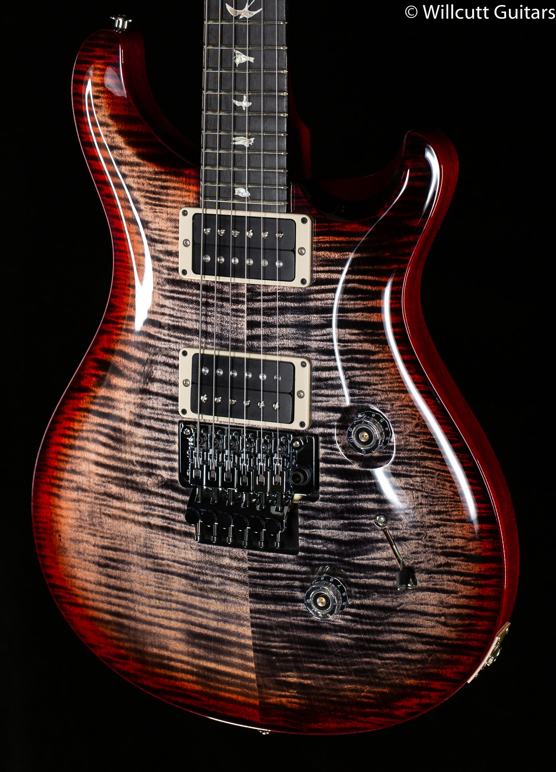 PRS Custom 24 Floyd Charcoal Cherry Burst 10 Top (693