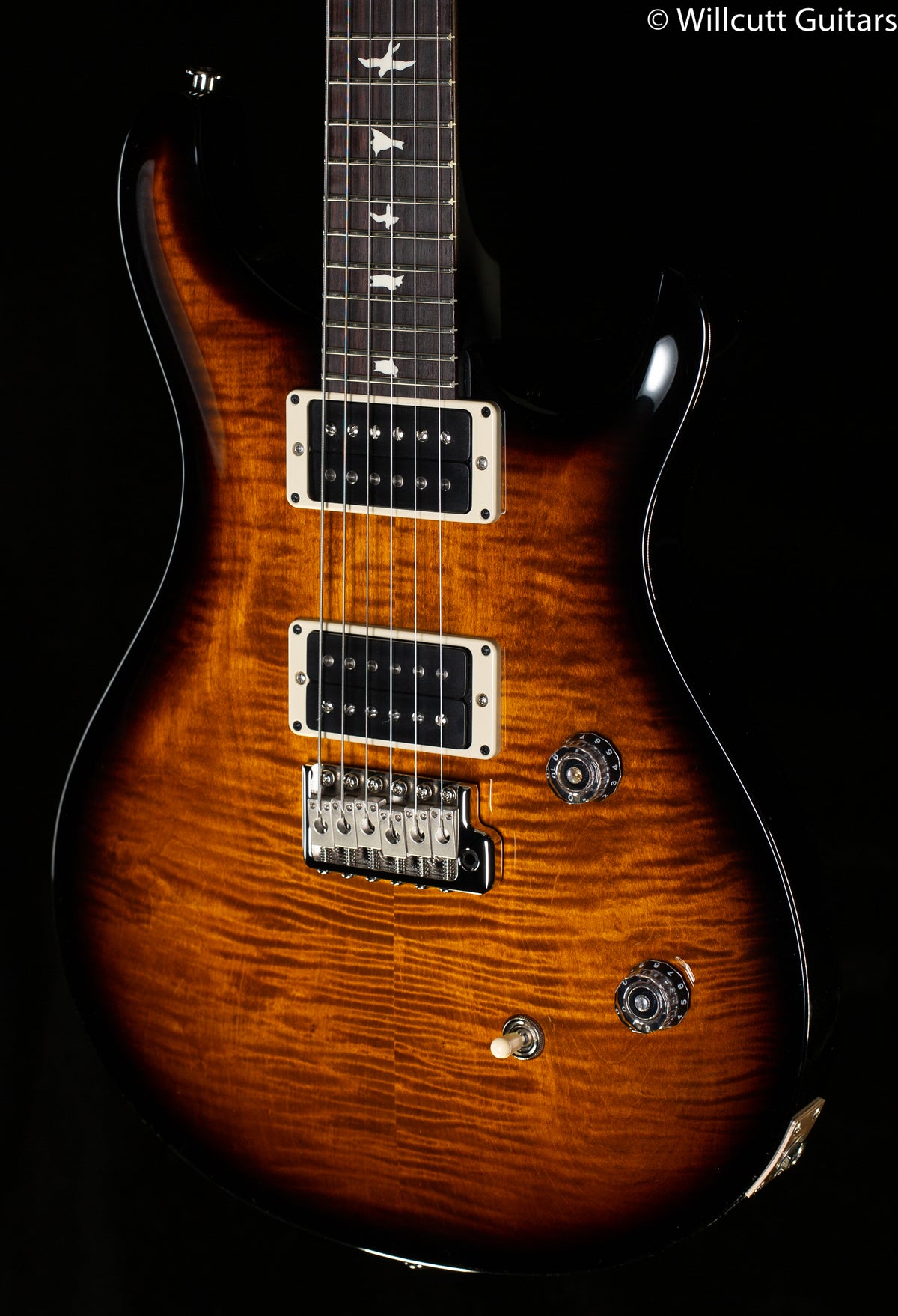 2022 PRS CE 24 Custom Color Sunburst Satin Black Neck (116)