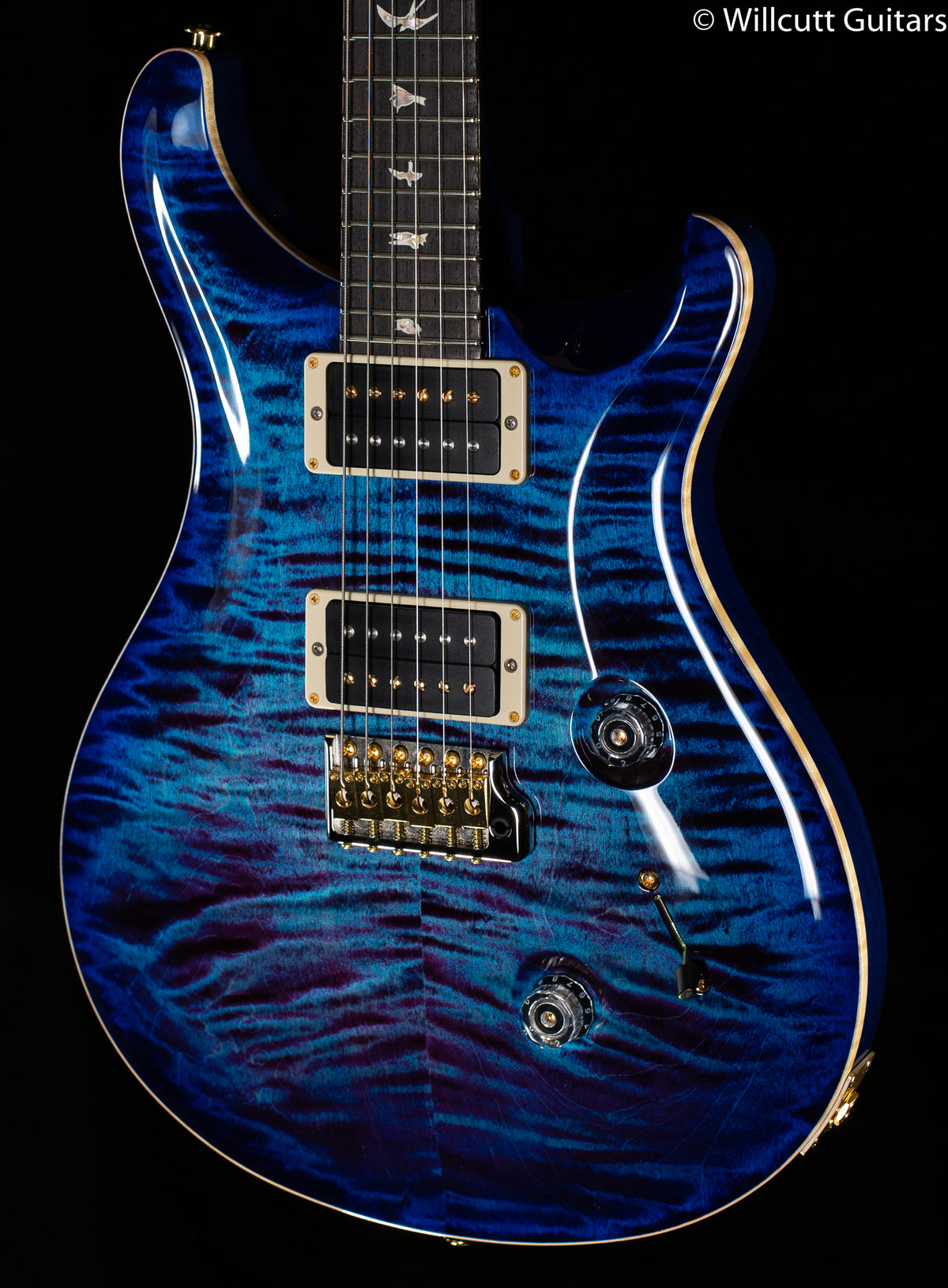 PRS Custom 24 Flame Maple 10 Top Violet Blueburst (220)
