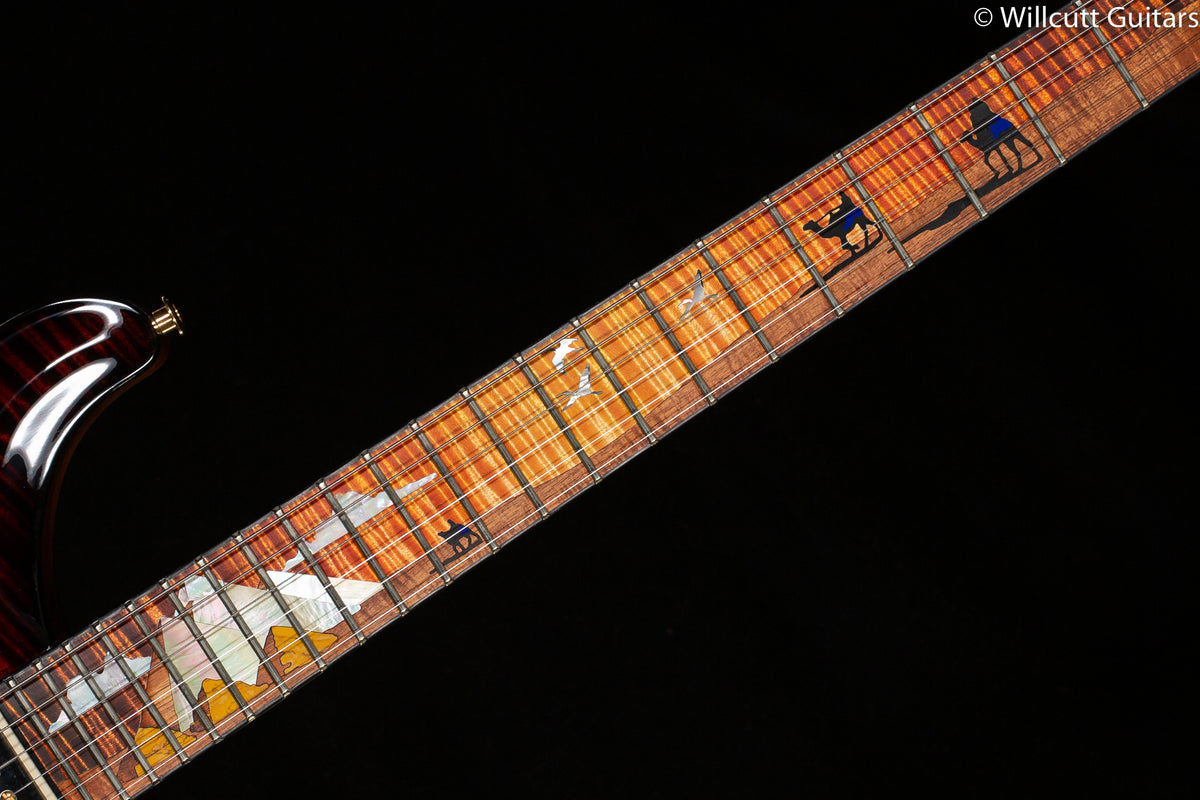 PRS Private Stock 9661 McCarty 594 Hollowbody II Electric Tiger Glow Pyramid Inlay (571)