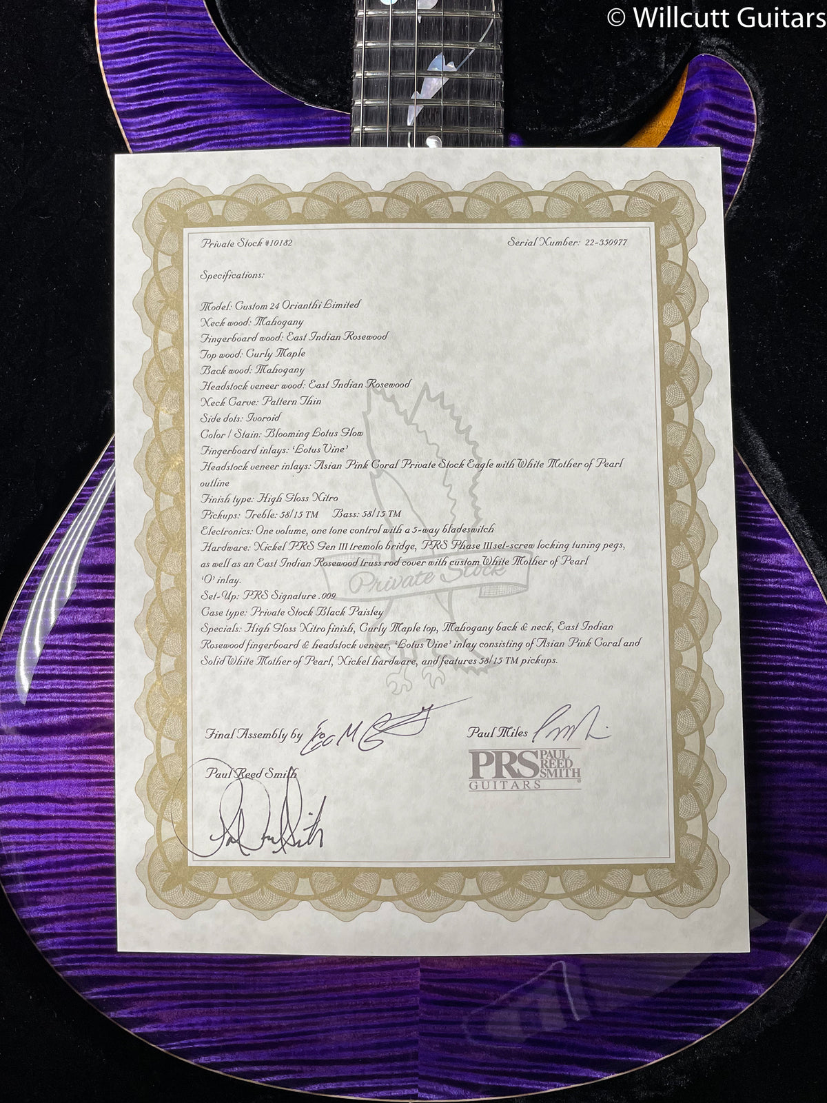 PRS Private Stock 10182 Orianthi Limited Edition Blooming Lotus Glow (977)