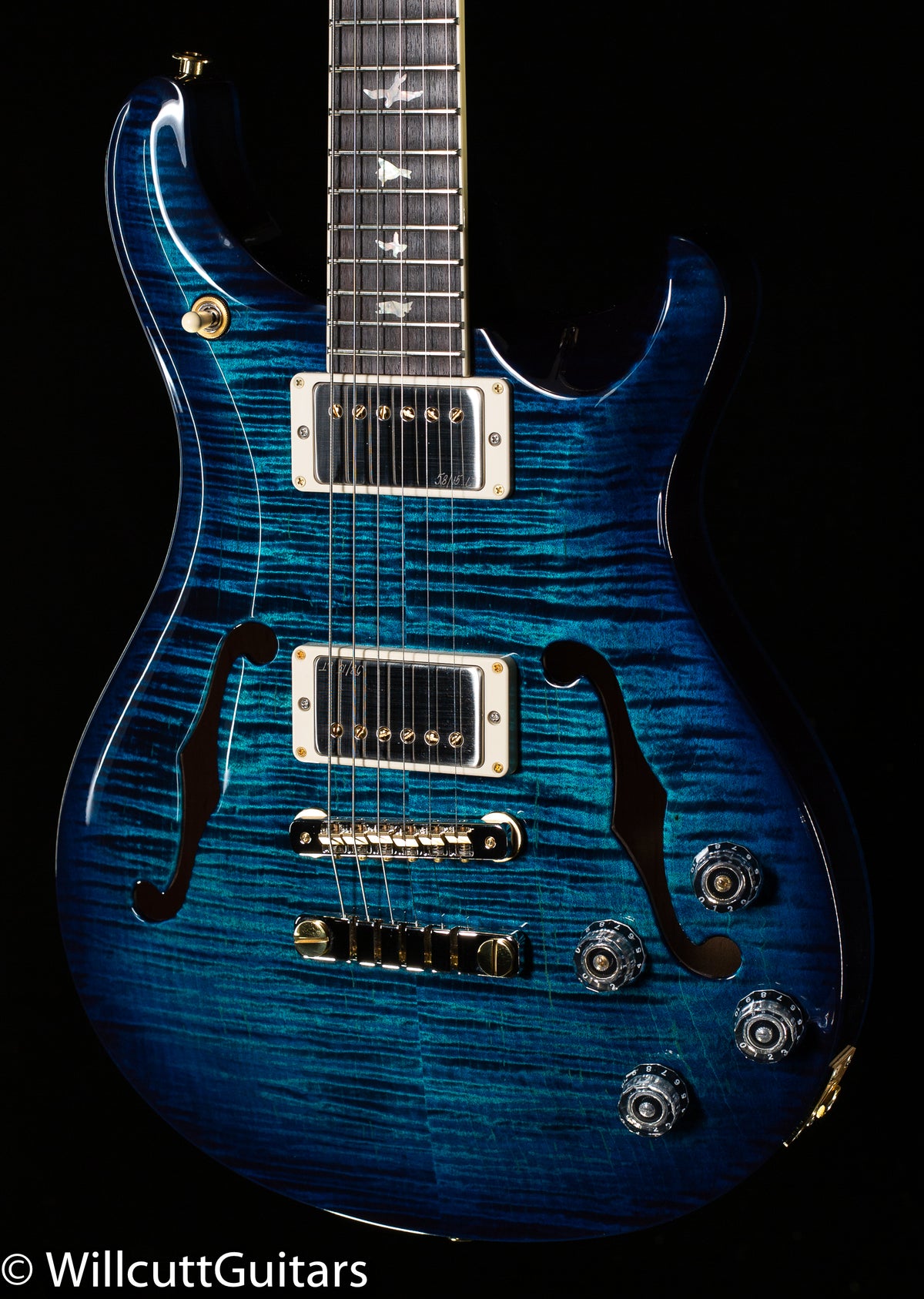 2023 PRS McCarty 594 Hollowbody II Flame Maple 10 top Custom Color Cobalt Blue Wraparound Burst (401)