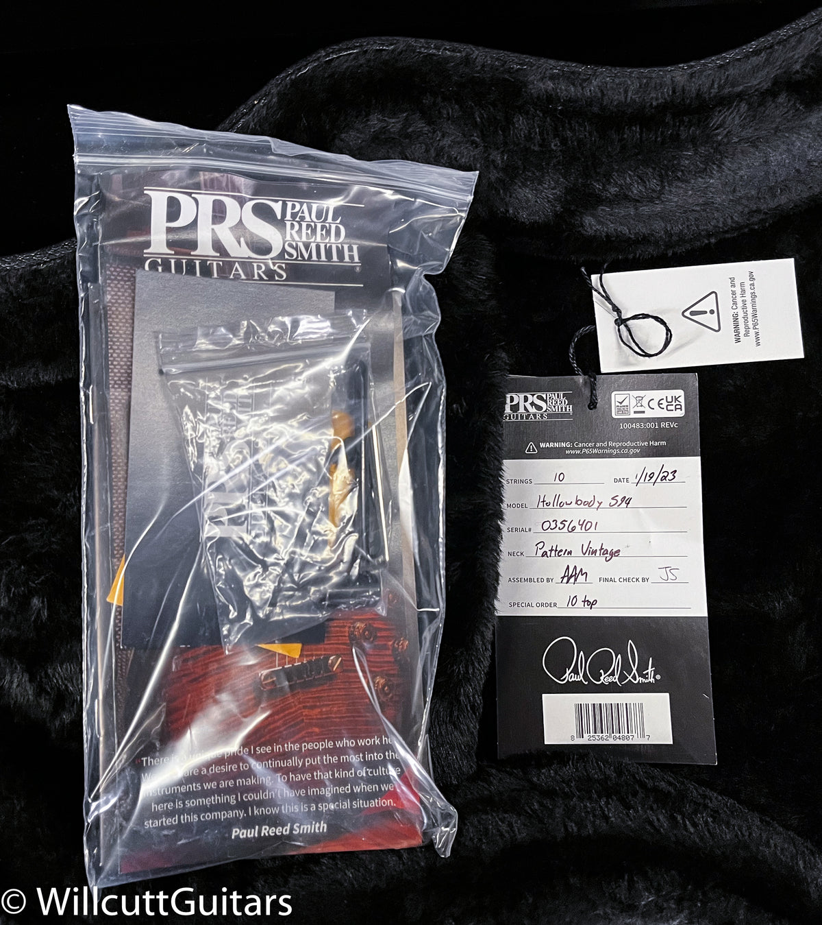 2023 PRS McCarty 594 Hollowbody II Flame Maple 10 top Custom Color Cobalt Blue Wraparound Burst (401)