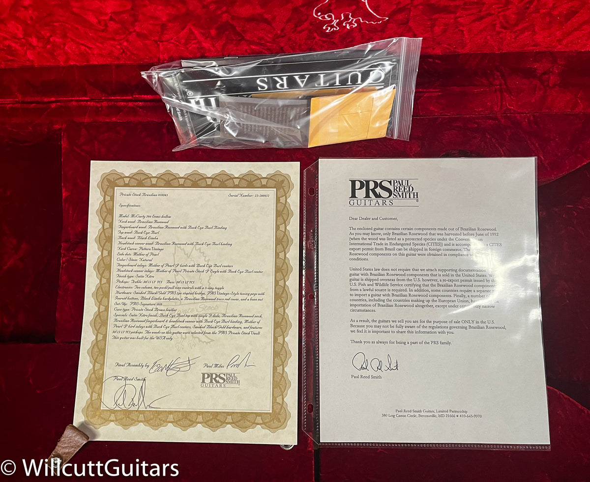 PRS Private Stock 10263 McCarty 594 Semi Hollow Buckeye Burl (412)