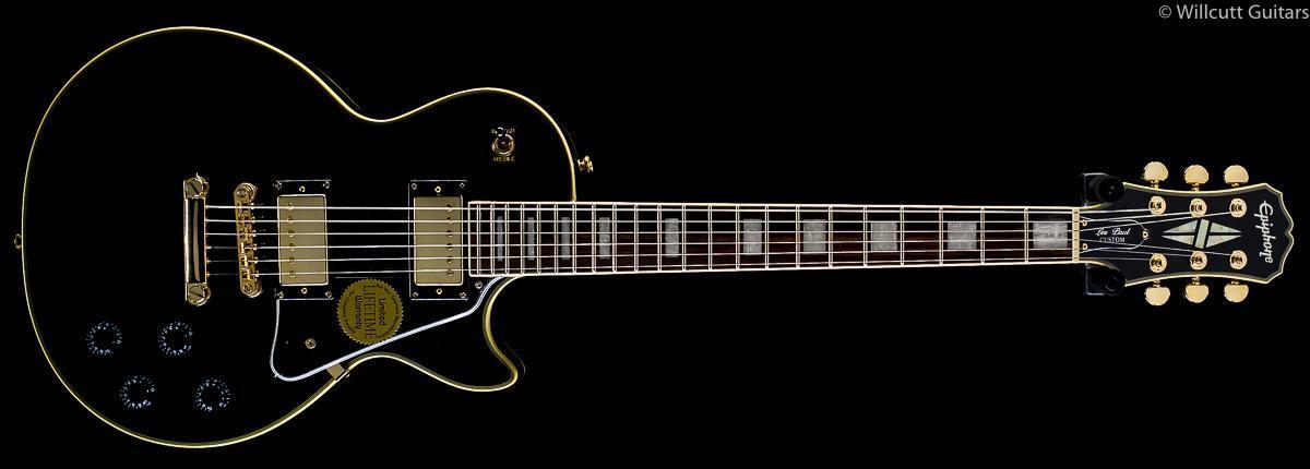 Epiphone LP Custom Ebony, Gold HW