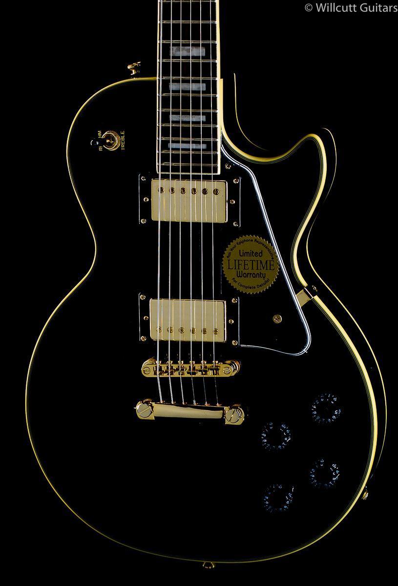 Epiphone LP Custom Ebony, Gold HW