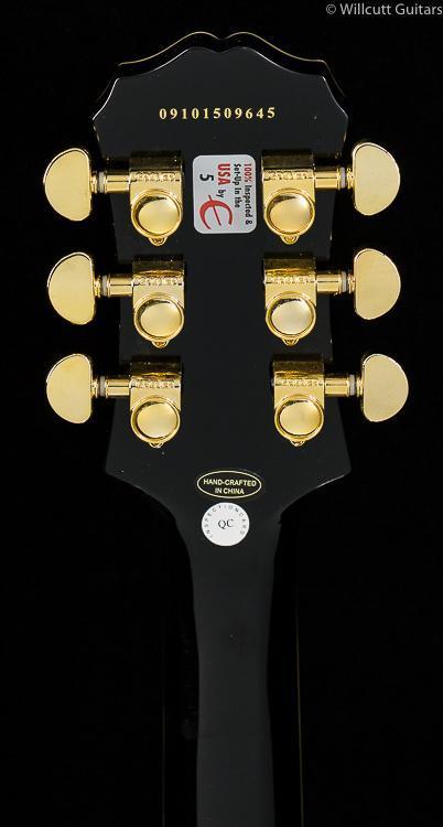 Epiphone LP Custom Ebony, Gold HW